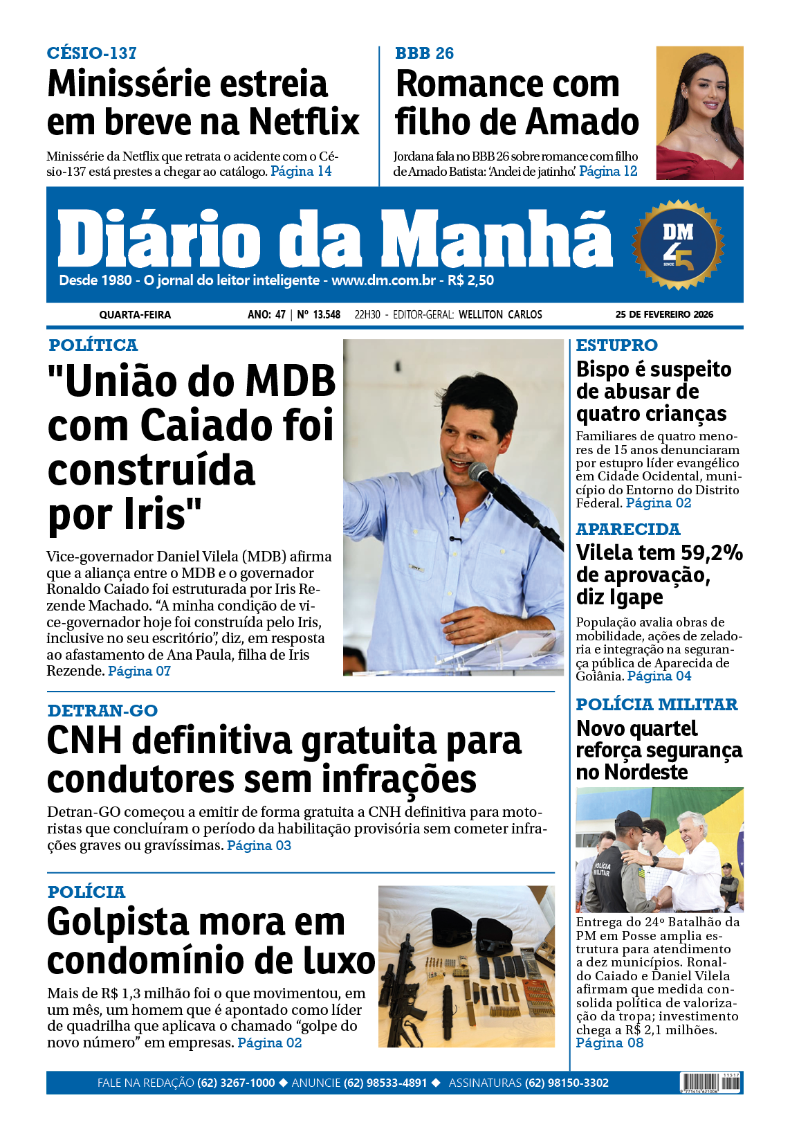 Capa da edição EDIÇÃO 25/02/2026