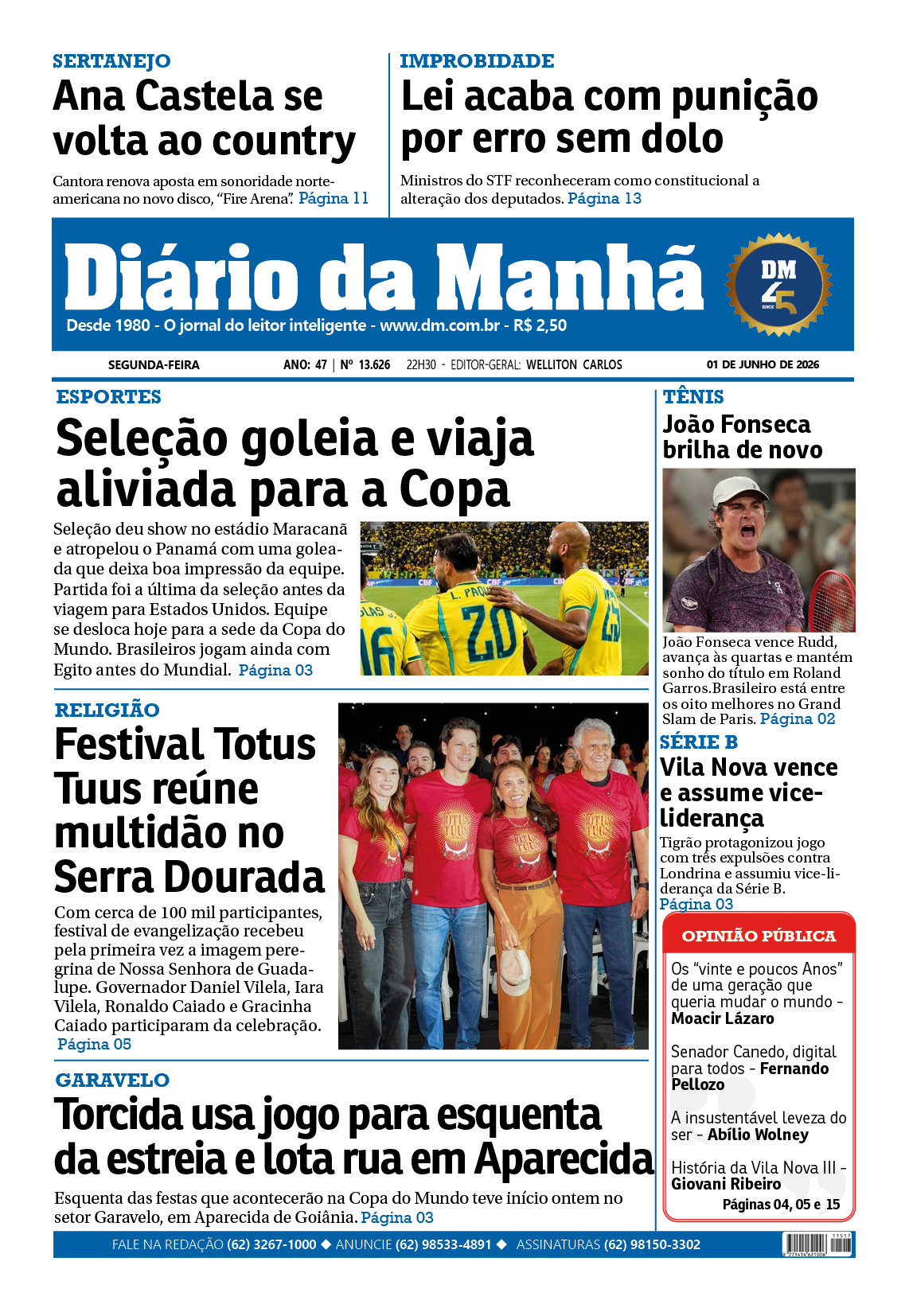 Capa da edição EDIÇÃO 01/06/2026