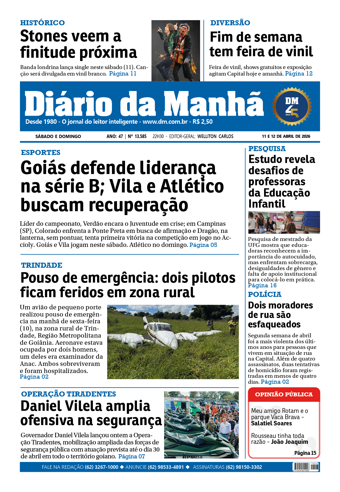 Capa da edição EDIÇÃO 11/04/2026
