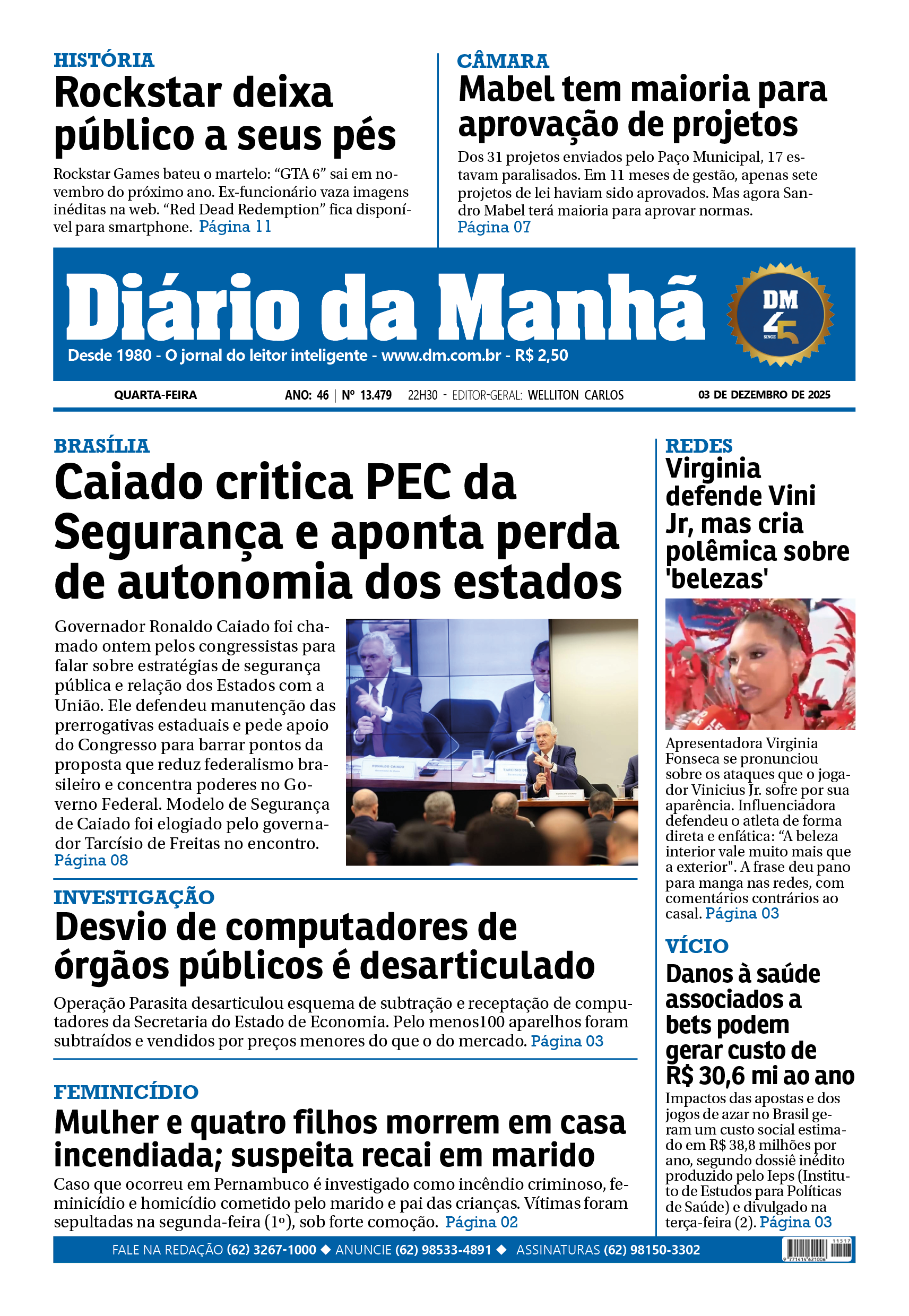 Capa da edição EDIÇÃO 03/12/2025